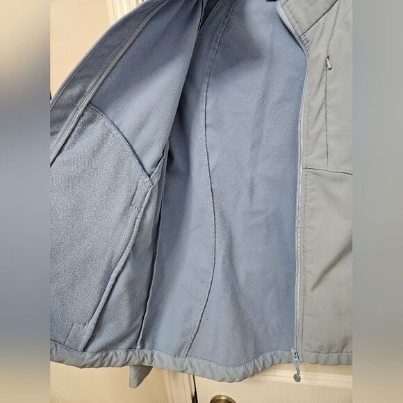 VTG Black Diamond Jacket Women’s Medium Blue Mock Neck Long Sleeve Full Zip GUC - Picture 4 of 10